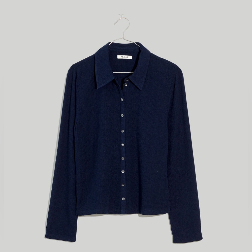Madewell Slim Crinkle Button Up Shirt